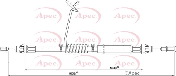 APEC CAB1815 - Трос, гальмівна система autocars.com.ua