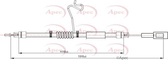 APEC CAB1816 - Трос, гальмівна система autocars.com.ua