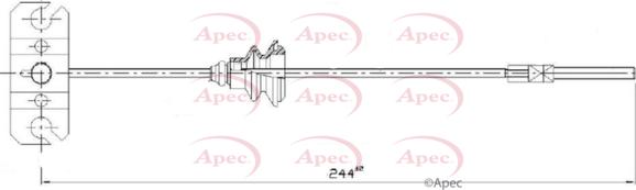 APEC CAB1835 - Трос, гальмівна система autocars.com.ua