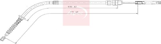 APEC CAB1851 - Трос, гальмівна система autocars.com.ua