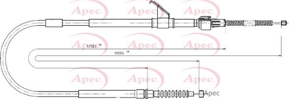 APEC CAB1853 - Трос, гальмівна система autocars.com.ua