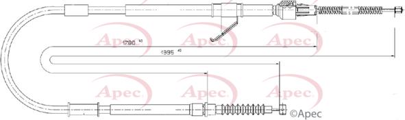 APEC CAB1854 - Трос, гальмівна система autocars.com.ua