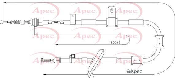 APEC CAB1856 - Трос, гальмівна система autocars.com.ua