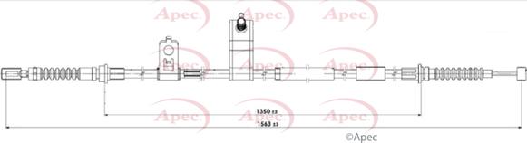 APEC CAB1860 - Трос, гальмівна система autocars.com.ua
