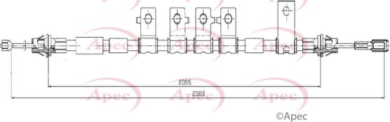 APEC CAB1866 - Трос, гальмівна система autocars.com.ua