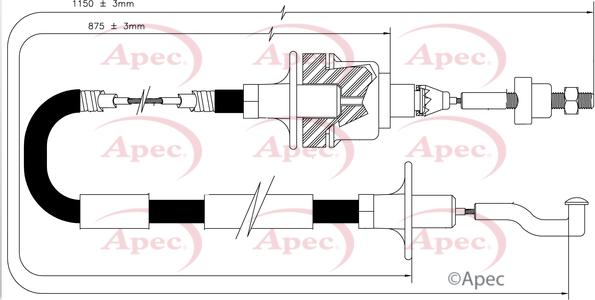 APEC CAB5024 - Трос, управління зчепленням autocars.com.ua