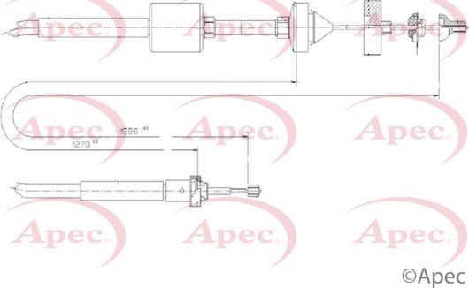 APEC CAB5031 - Трос, управління зчепленням autocars.com.ua