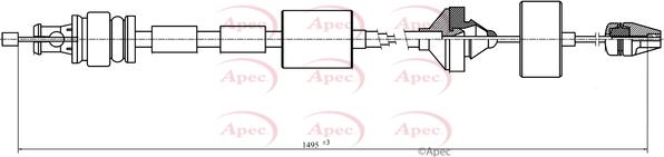 APEC CAB5036 - Трос, управління зчепленням autocars.com.ua