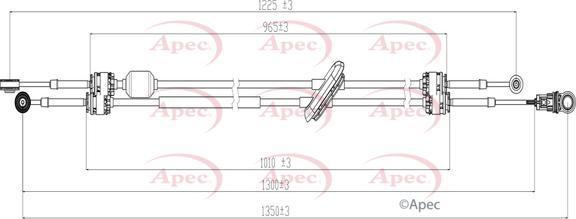 APEC CAB7026 - Трос, ступінчаста коробка передач autocars.com.ua
