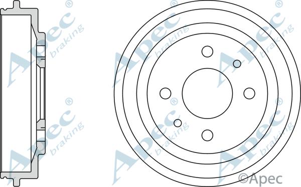 APEC DRM9113 - Гальмівний барабан autocars.com.ua