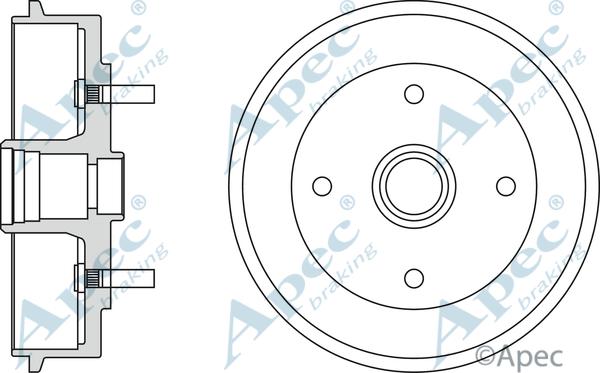 APEC DRM9122 - Гальмівний барабан autocars.com.ua
