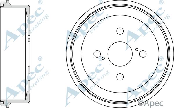 APEC DRM9133 - Гальмівний барабан autocars.com.ua
