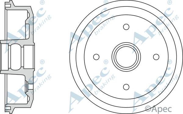 APEC DRM9158 - Гальмівний барабан autocars.com.ua