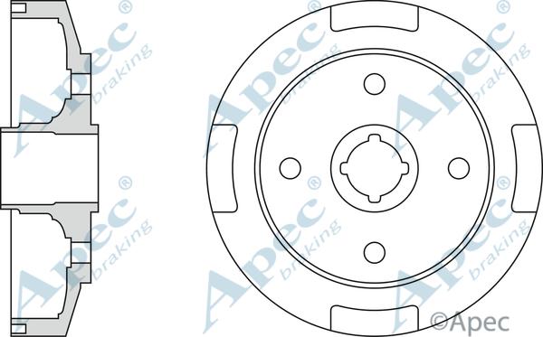APEC DRM9180 - Гальмівний барабан autocars.com.ua