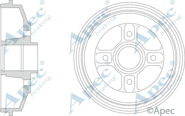 APEC DRM9205 - Гальмівний барабан autocars.com.ua