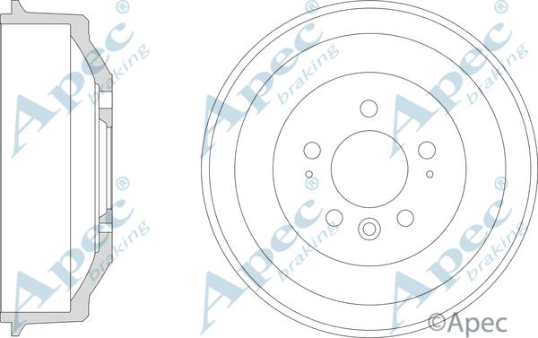 APEC DRM9207 - Гальмівний барабан autocars.com.ua