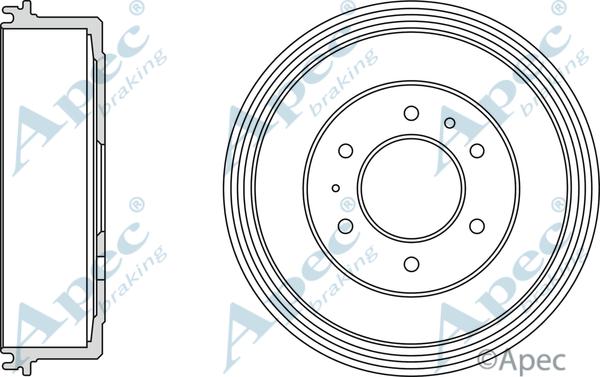 APEC DRM9208 - Гальмівний барабан autocars.com.ua
