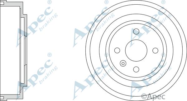 APEC DRM9218 - Гальмівний барабан autocars.com.ua