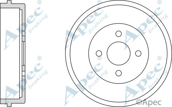 APEC DRM9506 - Гальмівний барабан autocars.com.ua