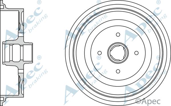 APEC DRM9512 - Гальмівний барабан autocars.com.ua