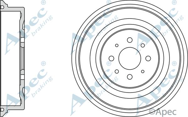 APEC DRM9802 - Гальмівний барабан autocars.com.ua