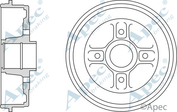 APEC DRM9923 - Гальмівний барабан autocars.com.ua