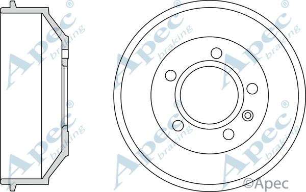 APEC DRM9967 - Гальмівний барабан autocars.com.ua