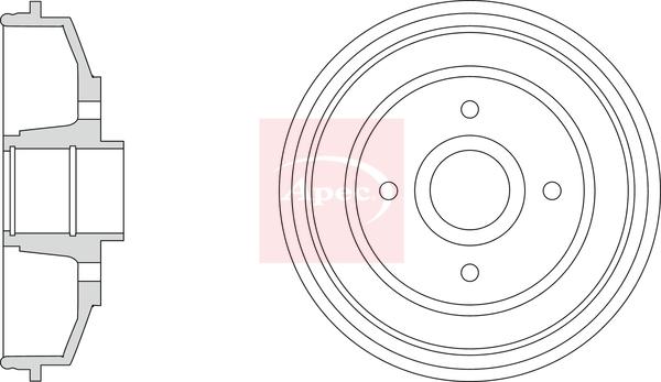 APEC DRM9978 - Гальмівний барабан autocars.com.ua