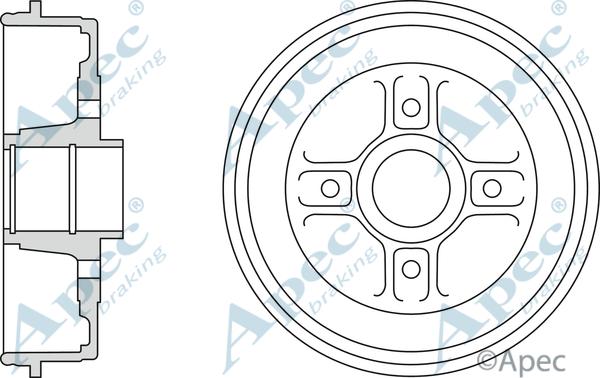 APEC DRM9984 - Гальмівний барабан autocars.com.ua