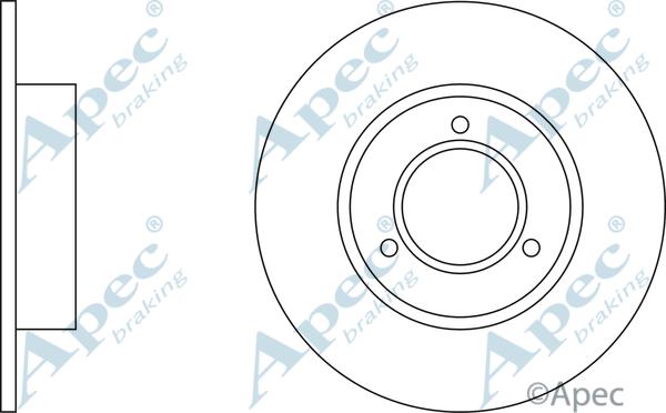 APEC DSK105 - Гальмівний диск autocars.com.ua