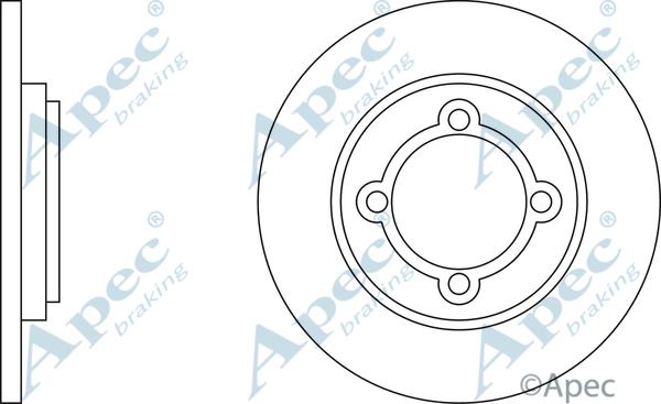 APEC DSK115 - Гальмівний диск autocars.com.ua