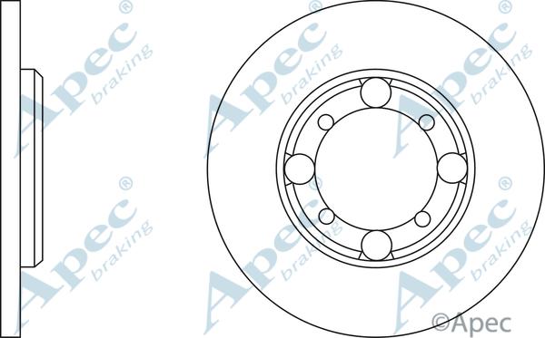 APEC DSK166 - Гальмівний диск autocars.com.ua