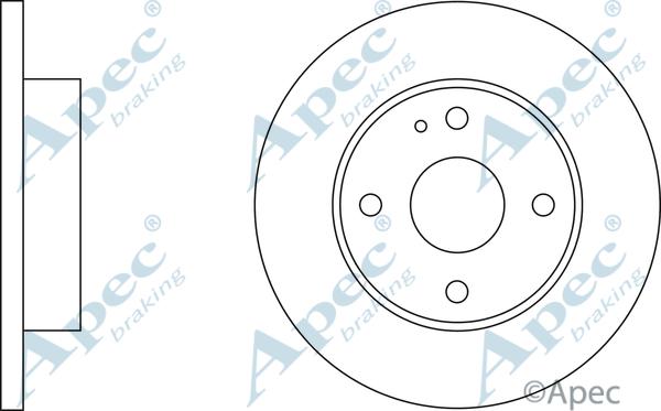APEC DSK173 - Гальмівний диск autocars.com.ua
