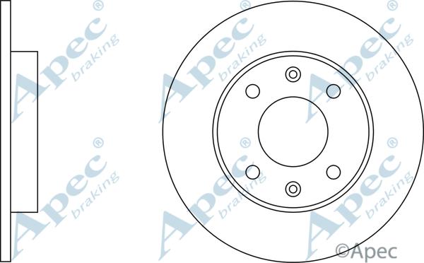 APEC DSK182 - Гальмівний диск autocars.com.ua