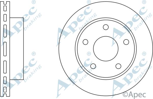 APEC DSK191 - Гальмівний диск autocars.com.ua