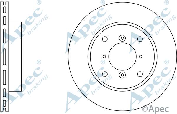 APEC DSK196 - Гальмівний диск autocars.com.ua