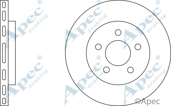 APEC DSK2037 - Гальмівний диск autocars.com.ua
