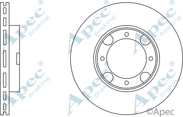 APEC DSK204 - Гальмівний диск autocars.com.ua