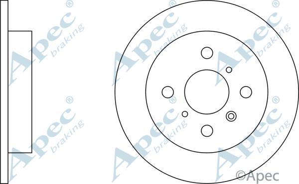 APEC DSK2062 - Гальмівний диск autocars.com.ua
