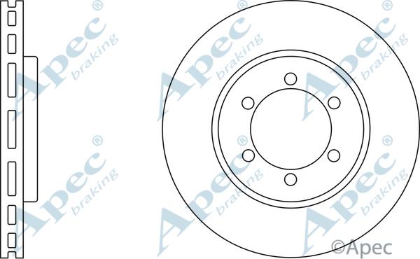 APEC DSK2071 - Гальмівний диск autocars.com.ua