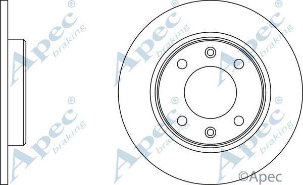 APEC DSK2081 - Гальмівний диск autocars.com.ua