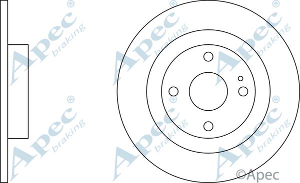 APEC DSK2095 - Гальмівний диск autocars.com.ua