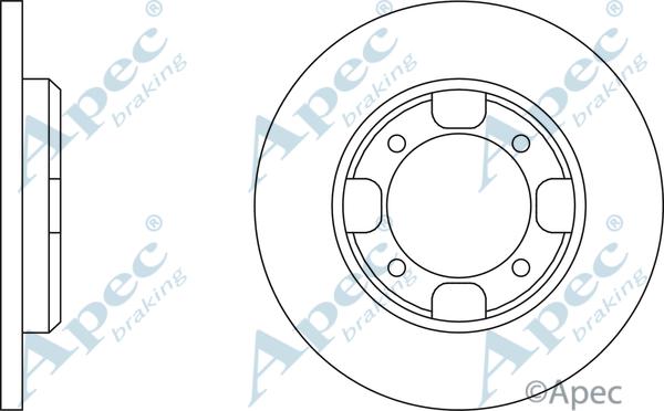 APEC DSK216 - Гальмівний диск autocars.com.ua