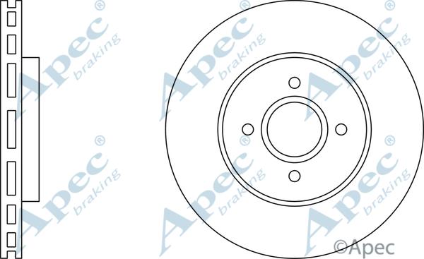 APEC DSK2185 - Гальмівний диск autocars.com.ua