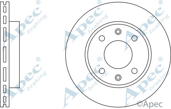 APEC DSK218 - Гальмівний диск autocars.com.ua