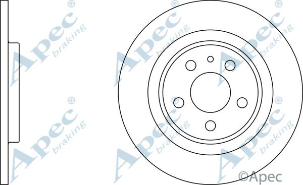 APEC DSK2192 - Гальмівний диск autocars.com.ua