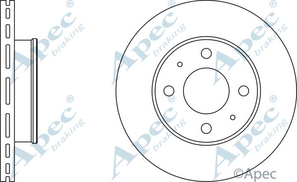 APEC DSK2214 - Гальмівний диск autocars.com.ua