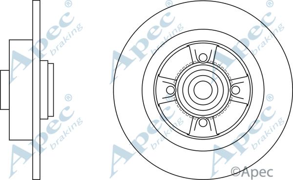 APEC DSK2233 - Гальмівний диск autocars.com.ua