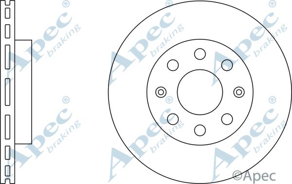 APEC DSK2252 - Гальмівний диск autocars.com.ua