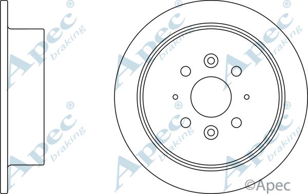 APEC DSK2396 - Гальмівний диск autocars.com.ua